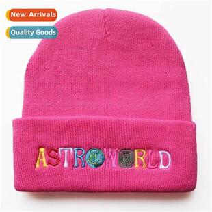 letters Astroworld embroidered kn cap men  women wool cap he