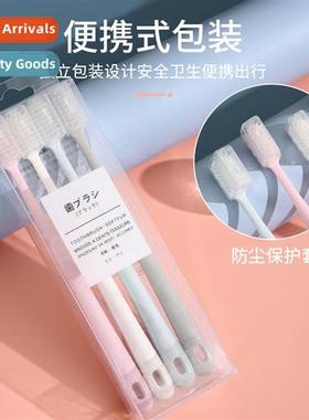 4pcs n-printed macaro st bristle toothbrush efficiently clea