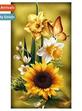 Sticky diamd cross stch creative diy entryway wall art sunfl