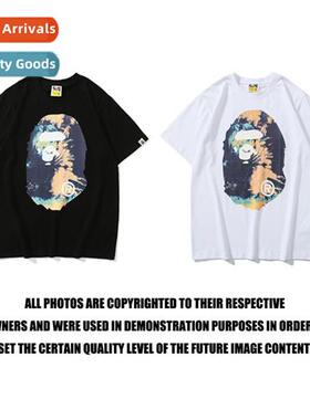 Tide High Set Short Sleeve Ape Head Spring Summer Blue Orang