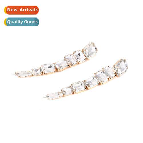 New light luxury style lg gradient color inlaid glass earrin