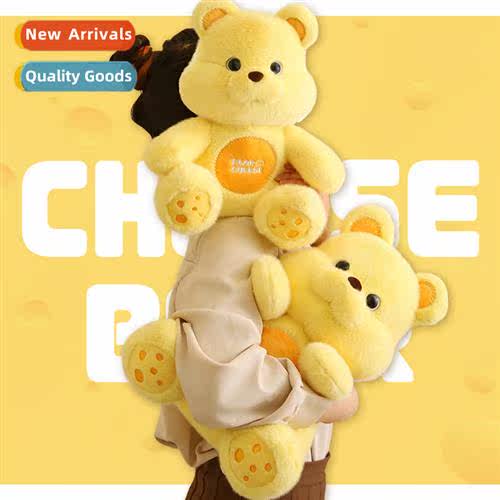 Cute cheese bear doll plush toy bear doll children sleep wh