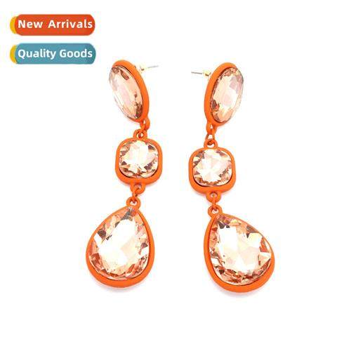 lerary retro style colorful drop-shaped earrings in  ancient