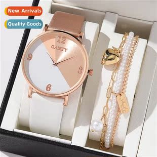 2022 new fashi belt leisure quartz wrist watch simple temper