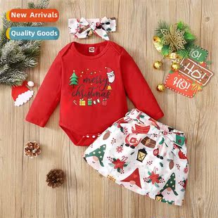 2021 new Christmas spring lett sleeved fall Girls fashi