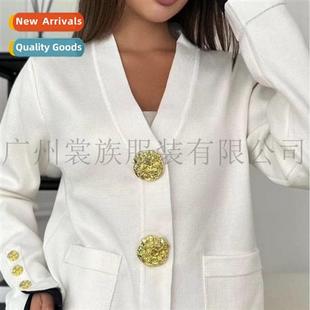 women nec casual spring fall jacket cardigan knted fashi