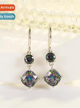 Diamd colorful zircia earhooks female an  American colorful