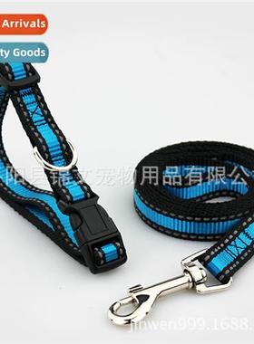 Pet Collar Faux Nyl Leash Set Adjustable Tracti Dog Walking