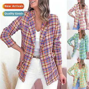 New Checkered Autumn Printed Winter Pocket 2023 Sleeve