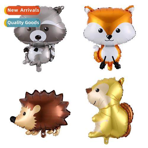 Forest animals series  aluminum film ballo fox hedgehog racc