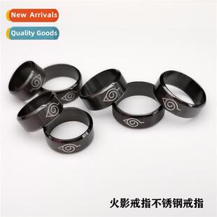 -Ninja Rings Kiba Rings Black Mens Rings Stainless Steel Rin