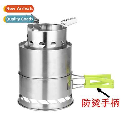 Outdoor Stainless Steel Folding Firewood Stove Camping Porta