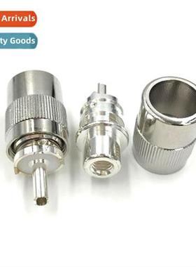 Full copper UHF male solder cnector PL259 to RG58 LMR195 RG1