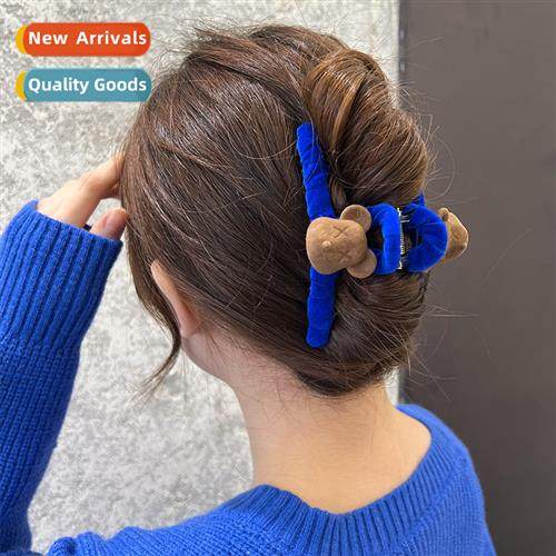 Klein Blue Headdress Set Blue Hair Clips Hair Bands Autumn a