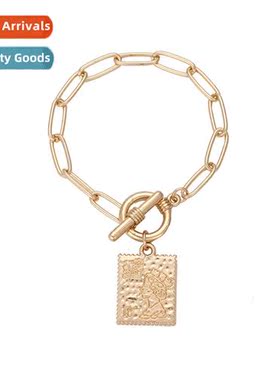 New Simple Trend Hip Hop Chain Bracelet Fashi Printed Charm