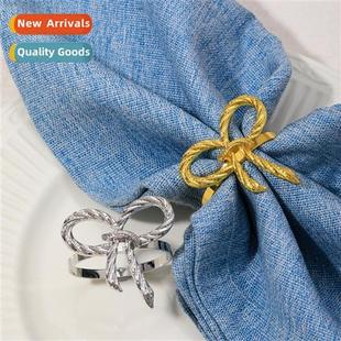 Simple fashi gold bow napkin ring wedding napkin ring access