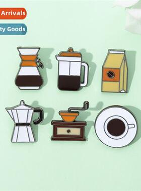 Fashi new carto cfee machine cfee cup shape alloy brooch clo