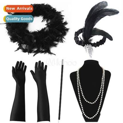 1920s Big Door Zibby Womens Accessory Set Costume Baffle Hea
