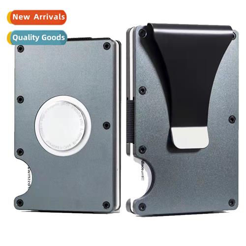 2022 New AirTag Tracker Wallet Metal Card Case Carb Fiber Ca