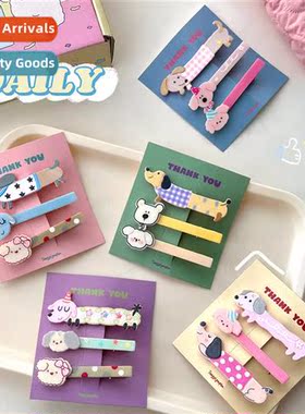 Carto cute  clips small animal acrylic side clip  card girl