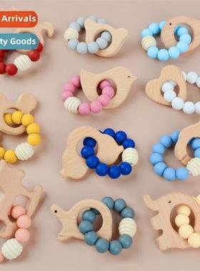 Baby Teer Bracelet Beechwood Animal Teething Toys Baby Gift