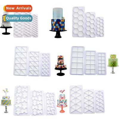 Baking 3pcs diamd shape geometric shapes puzzle triangle sha