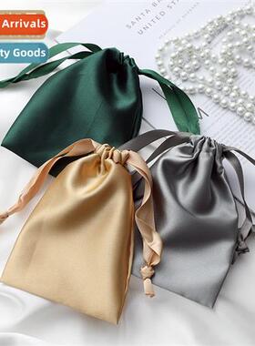 Simulati silk cloth bag eye mask accessories drawstring bag