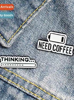 need Cfee Cfee Power Think Progress Bar Enamel Brooch Cfee L