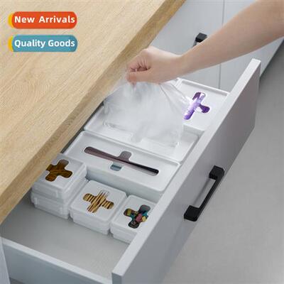 Lid Visual Desktop Organizer Multi-functial Stackable Combin