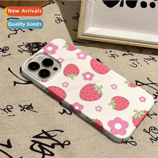 ins strawberry iphe14pro cell phe case apple 13promax korea