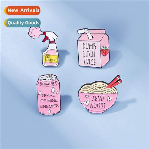 Model Creative Pink Series Soda Milk Noodle Shape Design Bag