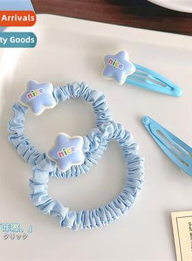 Blue nice star bb clip cute sweet girl heart  circle simple