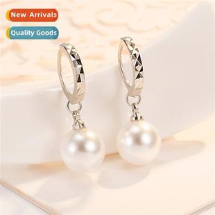 car flower pearl female plated earrings earr silver