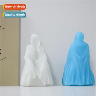 The man in black silice candle mould INS style independent c