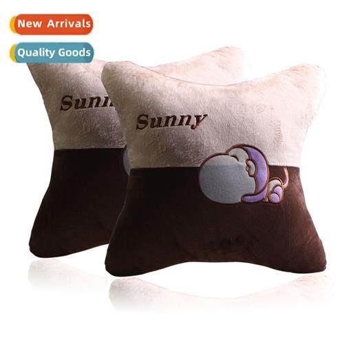 Winter short velvet car pillow car cushi cushi mkey waist cu