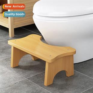 Bathroom squatting toilet stool footstool toilet bamboo wood