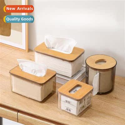 Compose wood Scinavian simple creative tissue box household