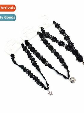 lace short necklace Japan    simple collarbe chain neck chai