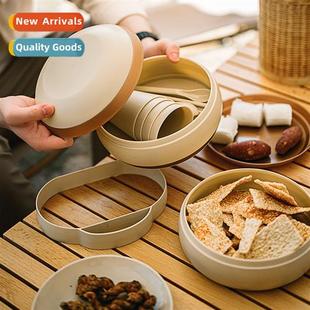 Outdoor Tableware Portable Set Camping Dinner Plate Picnic F