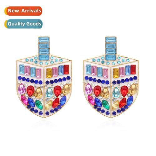 New creative geometric exaggerated persaly earrings inlaid d