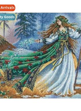 New beauty in  forest cross stch full embroidery simple hmad