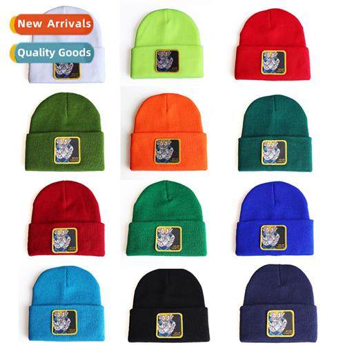 New anime carto characters Drag Ball Super Saiyan knted cap