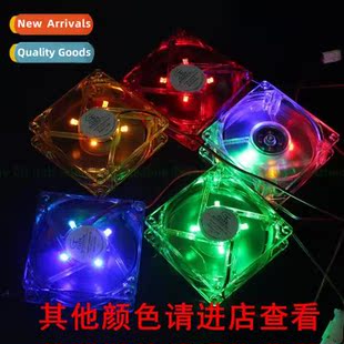 Computer Cooling LED 8cm Colorful Fan Blue Powe Case