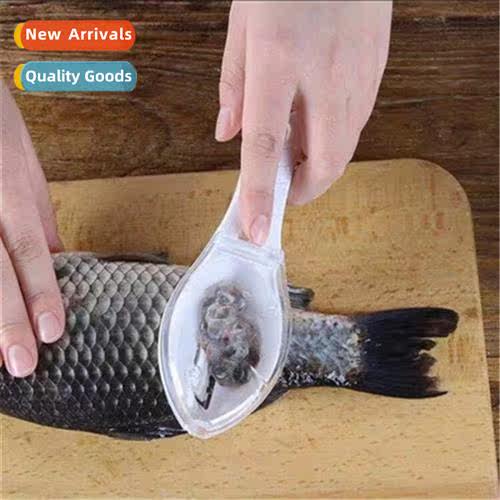 Fish Scale Planer Plastic Scraper Fish Scale Artifact wh Lid