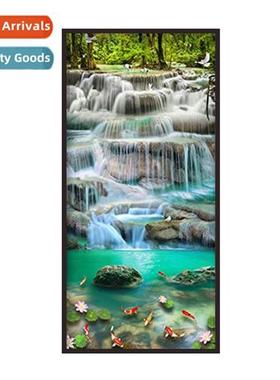 Diamd painting new nine fish picture waterfall lscape full r