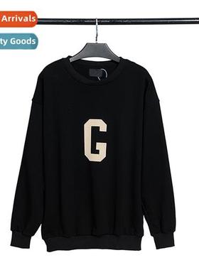 FOG Seas 7 line High Set G Letter Flocked Printed Crew Neck