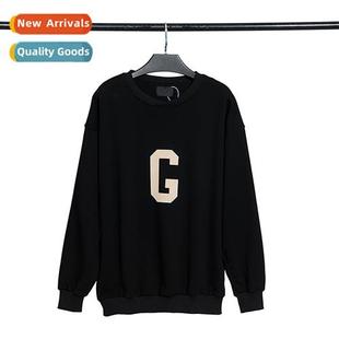 Printed Neck line Letter Set High Crew FOG Flocked Seas