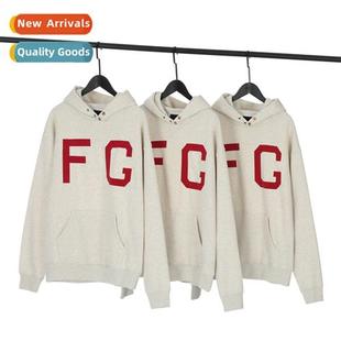 FOG tide br FG big logo red flocked hooded hoodie men  women