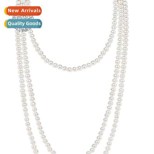 Necklace jewelry bridal artificial pearl crystal inlaid diam