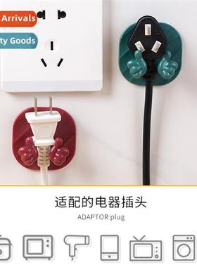 Cute thumbs plug hooks hole-free kchen wire fixer high-visco